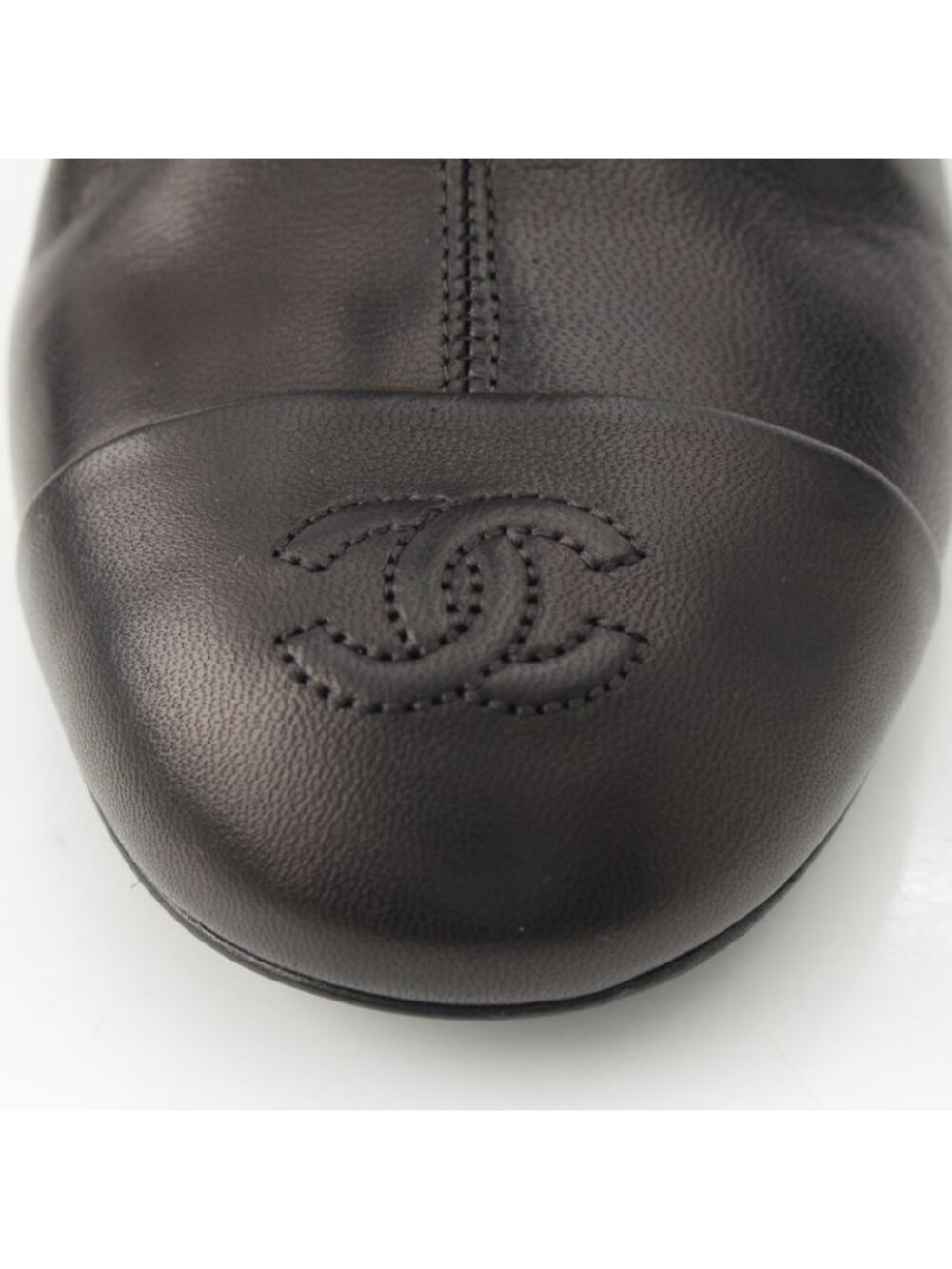 Chanel Leather Metiers D'art Collection Long Boots Shoes Black - Picture 8 of 10